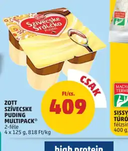 PENNY Zott Szívecske Puding Multipack ajánlat