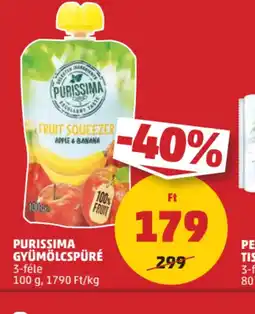 PENNY Purissima Gyümölcspüré ajánlat
