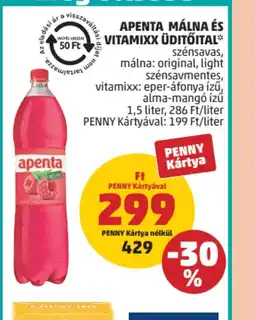 PENNY Apenta, Málna és Vitamixx Üdítőital ajánlat