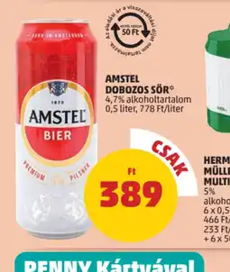 PENNY Amstel dobozos sör ajánlat