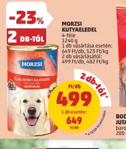 PENNY Morzsi Kutyaeledel ajánlat