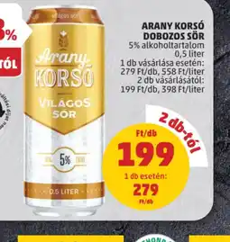 PENNY Arany Korso Dobozos Sör ajánlat