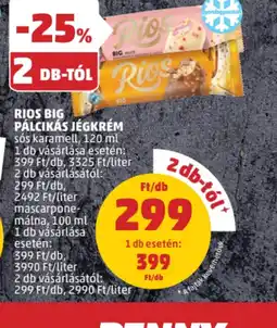 PENNY Rios Big Pálcikás Jégkrém ajánlat
