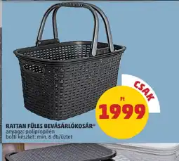 PENNY Rattan füles bevásárlkosár ajánlat