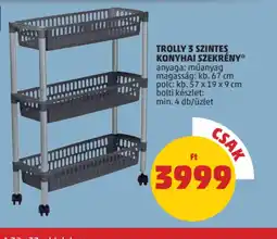 PENNY Trolly 3 szintes konyhai szekrény ajánlat