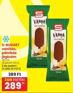 Spar S-BUDGET vaníliás, pálcikás jégkrém ajánlat