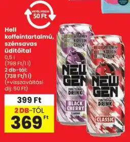 Spar Hell koffeintartalmú, szénsavas üdítőital ajánlat