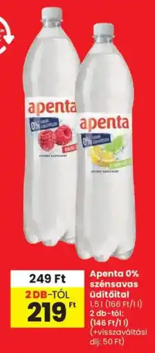 Spar Apenta 0% szénsavas üdítőital ajánlat
