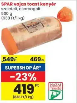 Spar SPAR vajas toast kenyér ajánlat