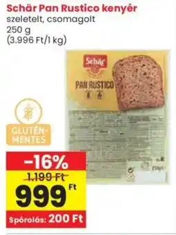 Spar Schär Pan Rustico kenyér ajánlat