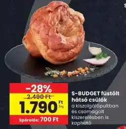 Spar S-BUDGET füstölt hátsó csülök ajánlat