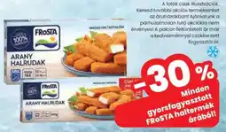 Spar Gyorsfagyasztott Frosta haltermék ajánlat