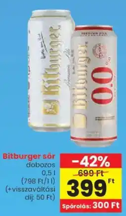 Spar Bitburger sör ajánlat