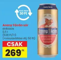 Spar Arany Fácán sör ajánlat