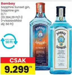 Spar Bombay Sapphire Sunset gin, Sapphire gin ajánlat