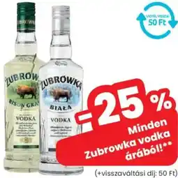 Spar Minden Zubrowka vodka ajánlat