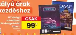 Spar MT design spirálfüzet, AP design tűzött füzet ajánlat