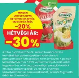 Spar Univer talpas ketchup, majonéz, mustár ajánlat