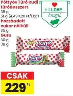Spar Pöttyös Túró Rudi₫ túródesszert ajánlat