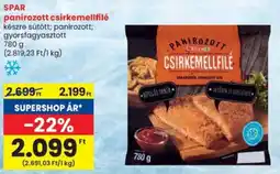 Spar SPAR panírozott csirkemellfilé ajánlat
