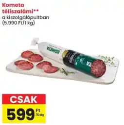 Spar Kometa téliszalámi ajánlat