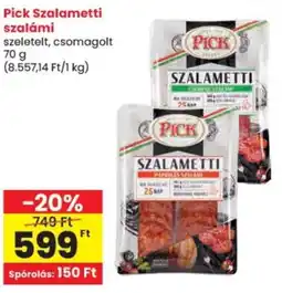 Spar Pick Szalametti szalámi ajánlat
