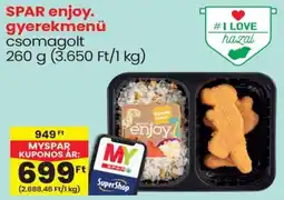 Spar SPAR enjoy. gyerekmenü ajánlat