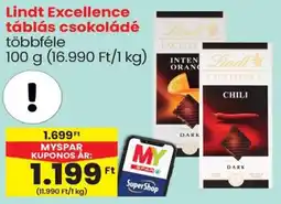 Spar Lindt Excellence táblás csokoládé ajánlat