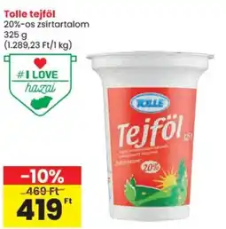 Spar Tolle tejföl 20%-os ajánlat