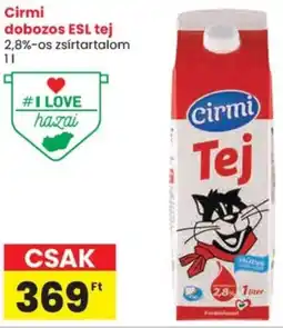 Spar Cirmi dobozos ESL tej 2,8%-os ajánlat
