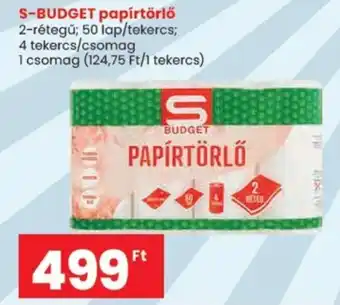 Spar S-BUDGET papírtörlő ajánlat