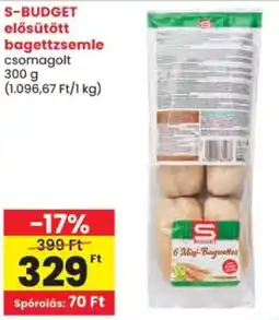 Spar S-BUDGET elősütött bagettzsemle ajánlat