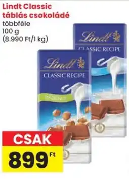 Spar Lindt Classic táblás csokoládé ajánlat