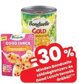 Spar Bonduelle zöldségkonzerv és Good Lunch termék ajánlat