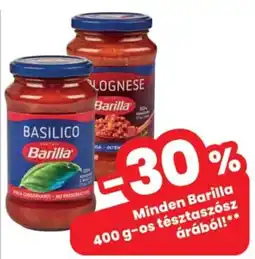 Spar Barilla tésztaszósz ajánlat