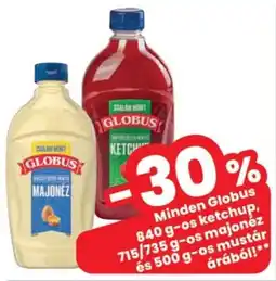 Spar Globus ketchup, majonéz és mustár ajánlat