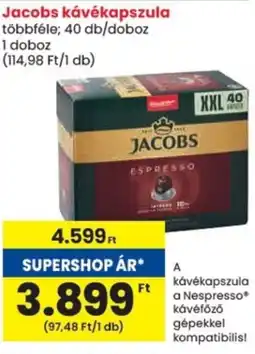 Spar Jacobs kávékapszula ajánlat