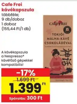 Spar Cafe Frei kávékapszula ajánlat