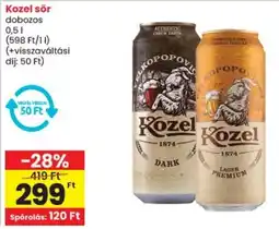 Spar Kozel sör ajánlat