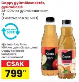 Spar Cappy gyümölcsnektár, gyümölcslé ajánlat