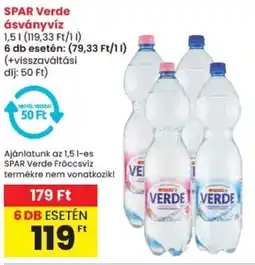 Spar SPAR Verde ásványvíz ajánlat