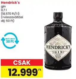 Spar Hendrick's gin ajánlat