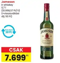 Spar Jameson ir whiskey ajánlat