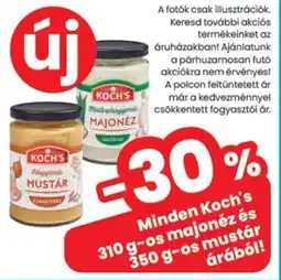 Spar Koch's majonéz és mustár ajánlat