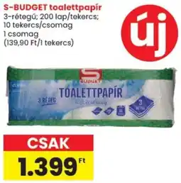 Spar S-BUDGET toalettpapír ajánlat