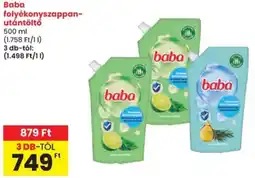 Spar Baba folyékonyszappan-utántöltő ajánlat