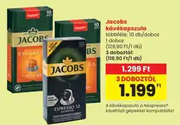 Spar Jacobs kávékapszula ajánlat