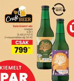 Spar Szia Uram! sör ajánlat