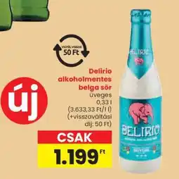 Spar Delirio alkoholmentes belga sör ajánlat