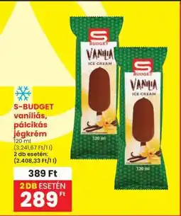 Spar S-BUDGET vaníliás, pálcikás jégkrém ajánlat